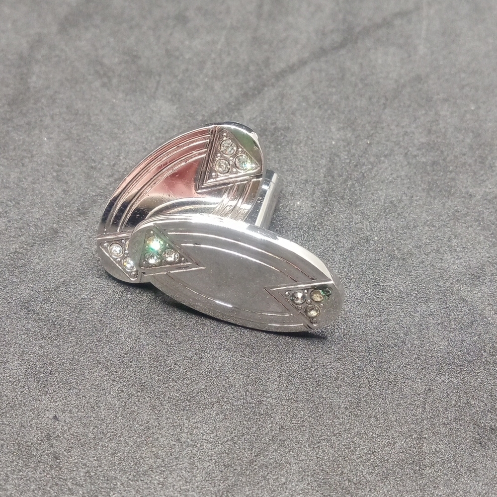 Sophisticated Silver Cufflinks with Sparkly Stones And Designs